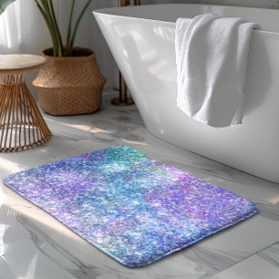 Modern Colourful Glitter Texture Bath Mat