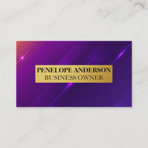 Modern Colourful Gradient Background   Gold Metal Business Card