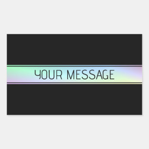 Modern Colourful Gradient & Editable Text Rectangular Sticker