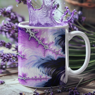 Modern Colourful Gradient Fractal Art Coffee Mug