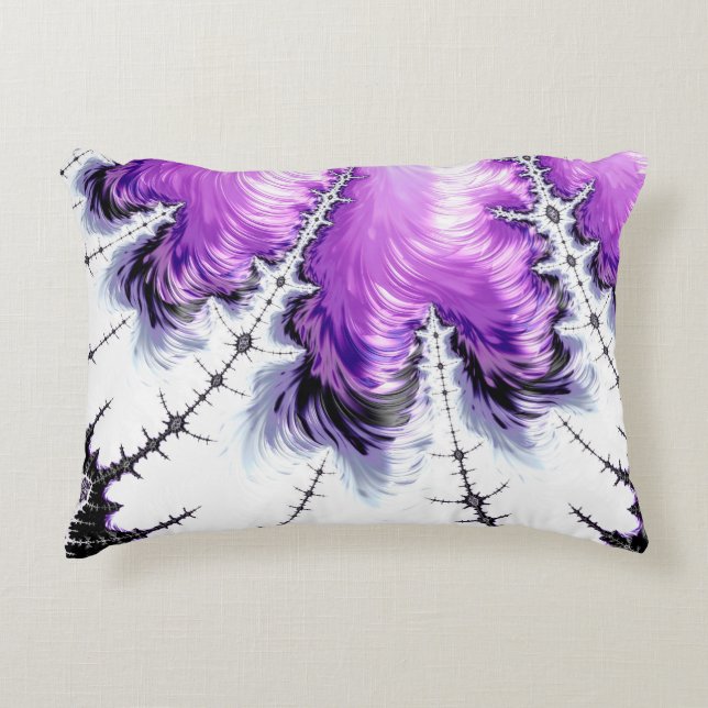 Modern Colourful Gradient Fractal Art Decorative Cushion (Front)