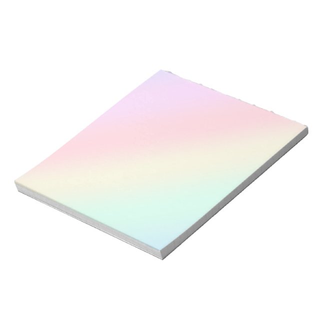 Modern colourful gradient Watercolor Rainbow Notepad (Rotated)