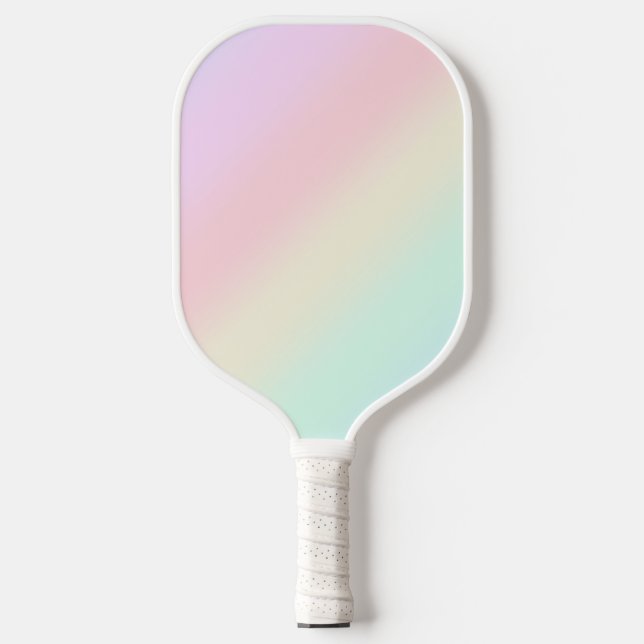 Modern colourful gradient Watercolor Rainbow Pickleball Paddle (Front)