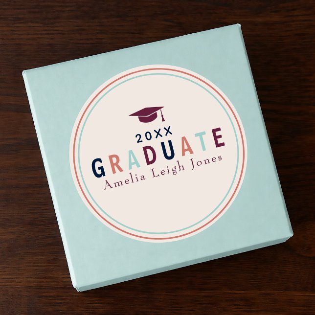 Modern Colourful Graduation Envelope Sticker (Creator Uploaded)