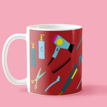 Modern Colourful Hairstylist Tools Beauty Kit Mug