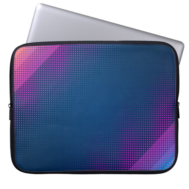 Modern Colourful Halftone Texture Laptop Sleeve (Front)