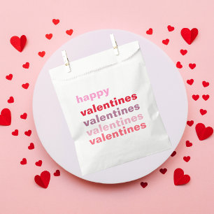 Modern Colourful Happy Valentines Gift Favour Bag