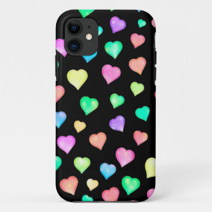 Modern Colourful Heart Pattern iPhone 11 Case