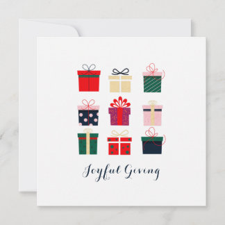 Modern Colourful Holiday Gifts Christmas Card
