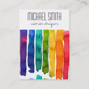 Modern Colourful Interior Designer Business Card