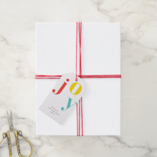 Modern Colourful Joy   Holiday Gift Tags