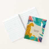 Modern Colourful Jungle Leopard Name Notebook (Inside)