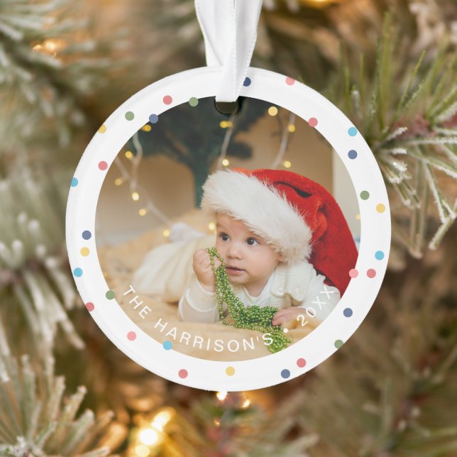 Modern Colourful Lights Photo Ornament (Tree)