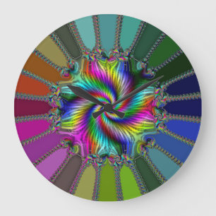 Modern Colourful Mandala Pattern Wall Clock