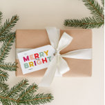 Modern Colourful Merry and Bright Twine Gift Tags<br><div class="desc">Retro-style,  textural type in colourful,  pretty colours spreads modern holiday cheer this season with these fill-in the blank gift tags with coordinating twine. Perfect for any gift from packages to wine bottles,  fill them out as you need them and be stocked for years to come.</div>