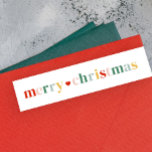 Modern Colourful Merry Christmas Return Address Wrap Around Label<br><div class="desc">Modern Colourful Merry Christmas Return Address wrap around label. Click the edit/personalise button to customise this design with your photos and text.</div>