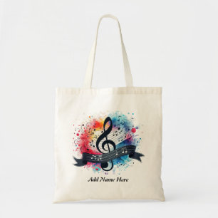 Modern Colourful Musical Notes Music lover Tote Bag