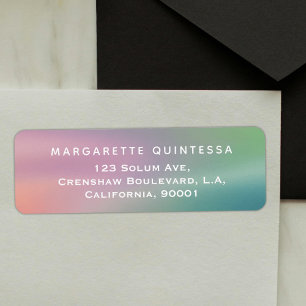 Modern Colourful Pastel White Unique Return Addres Address Label