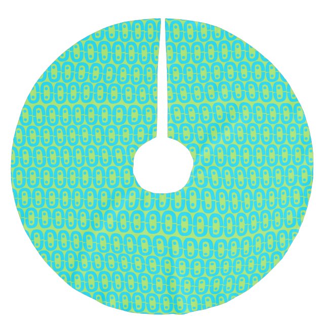 modern colourful pattern brushed polyester tree skirt (Front)