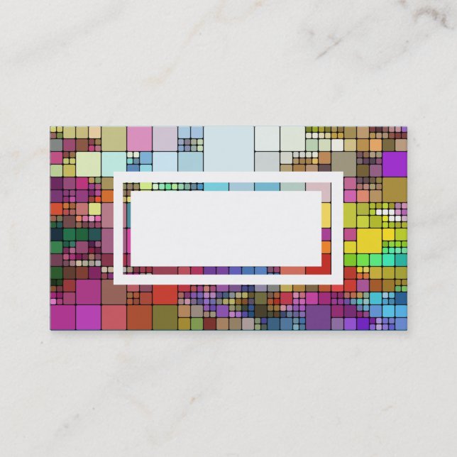 modern colourful pattern business card template (Front)