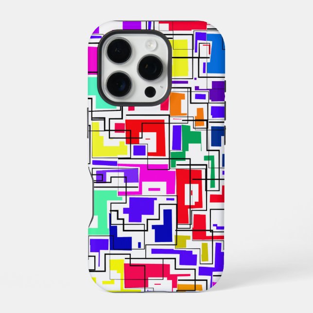 Modern Colourful Pattern Design iPhone Case (Back)