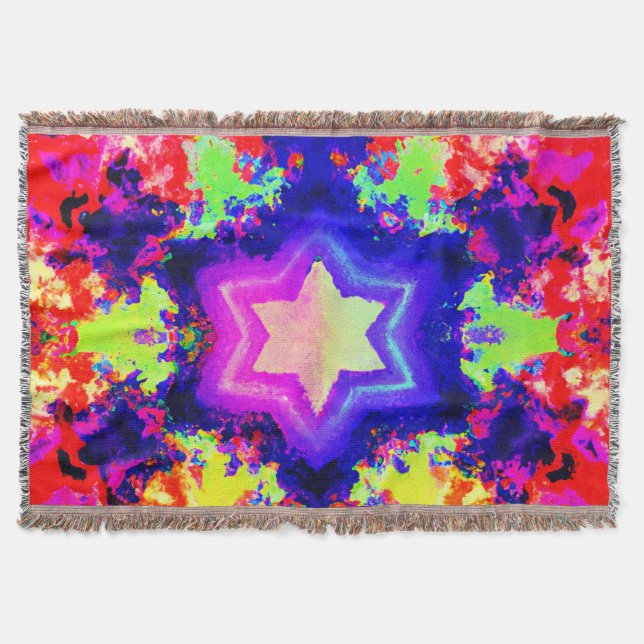 Modern Colourful Pattern Design Throw Blanket (Front)