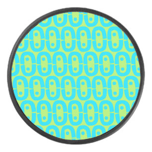 modern colourful pattern hockey puck