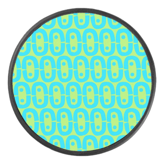 modern colourful pattern hockey puck (Front)
