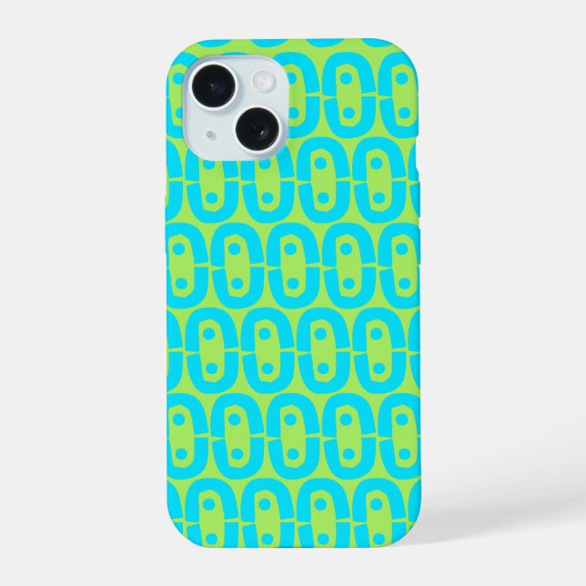 modern colourful pattern iPhone 15 case (Back)