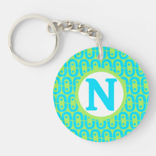 modern colourful pattern key ring