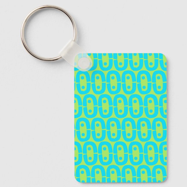 modern colourful pattern key ring (Front)