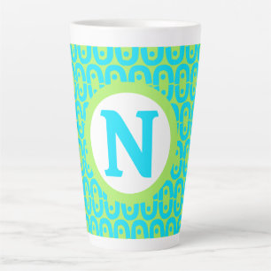 modern colourful pattern latte mug
