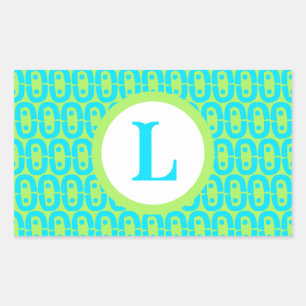 modern colourful pattern rectangular sticker