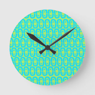 modern colourful pattern round clock