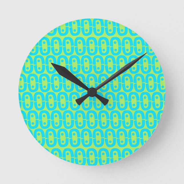 modern colourful pattern round clock (Front)