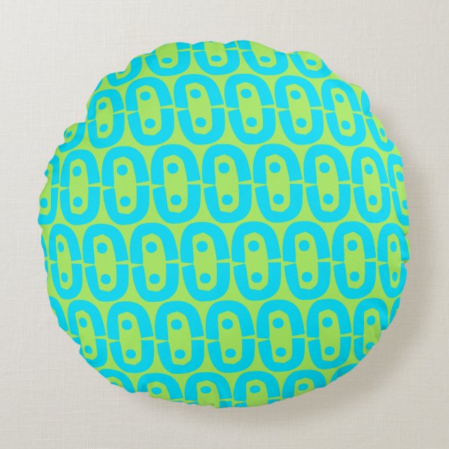 modern colourful pattern round cushion (Front)