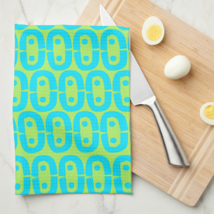 modern colourful pattern tea towel
