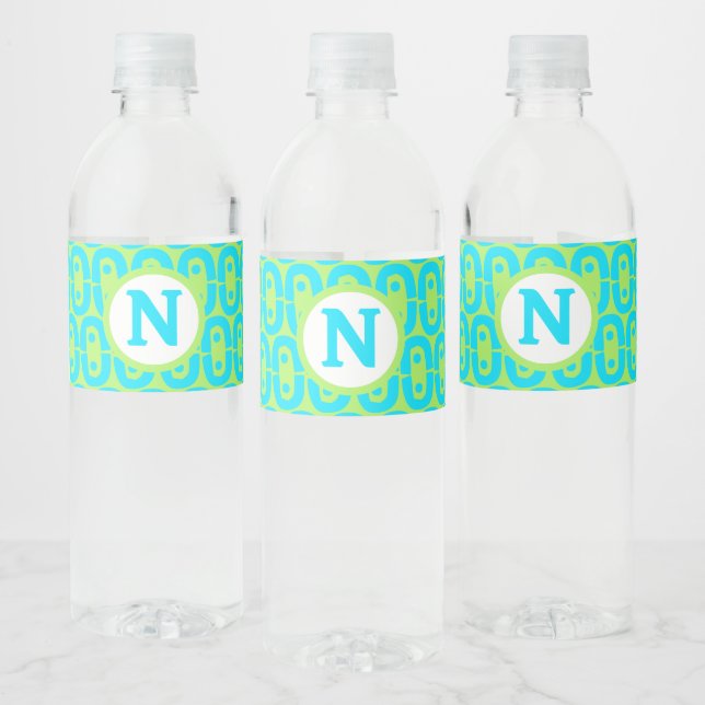 modern colourful pattern water bottle label (Bottles)