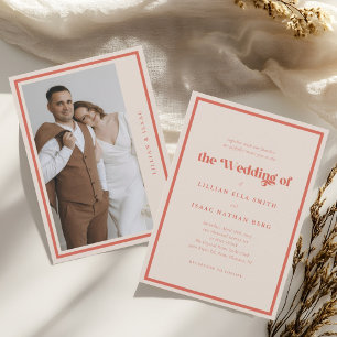 Modern Colourful Photo Wedding Invitation