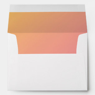 Modern Colourful Pink Yellow Ombré Gradient  Envelope