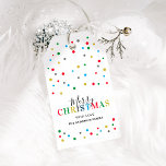 Modern Colourful Polka Dot Merry Christmas Gift Tags<br><div class="desc">Add a touch of colour and personalisation to your christmas gift this year with these modern festive rainbow polka dot christmas gift tags.</div>