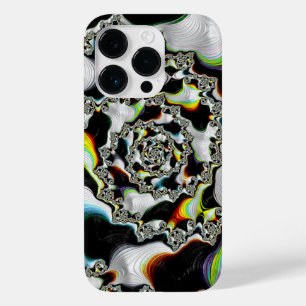 Modern Colourful Psychedelic Spiral Fractal Case-Mate iPhone 14 Pro Case