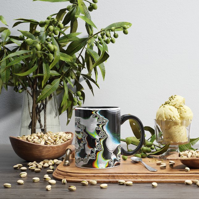 Modern Colourful Psychedelic Spiral Fractal Mug (Creator Uploaded)