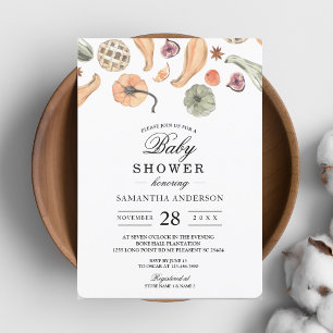 Modern Colourful Pumpkin Autumn  Invitation