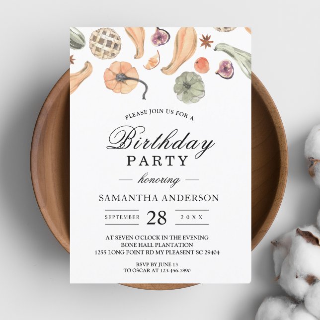 Modern Colourful Pumpkin Autumn  Invitation (Creator Uploaded)