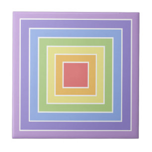 Modern Colourful Rainbow Colours Pattern Ceramic Tile