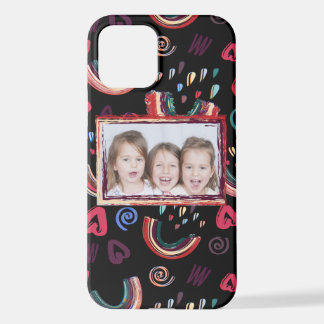 Modern Colourful Rainbow Custom Photo iPhone 12 Case