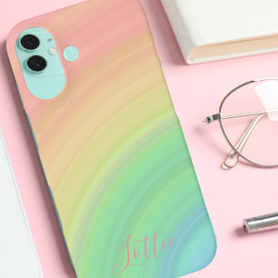 Modern Colourful Rainbow Girly iPhone 16 Case