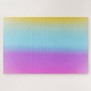 Modern colourful Rainbow gradient Watercolor Jigsaw Puzzle