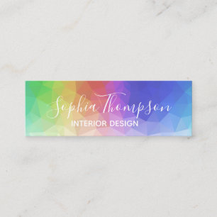 Modern Colourful Rainbow Polygonal - Business Card